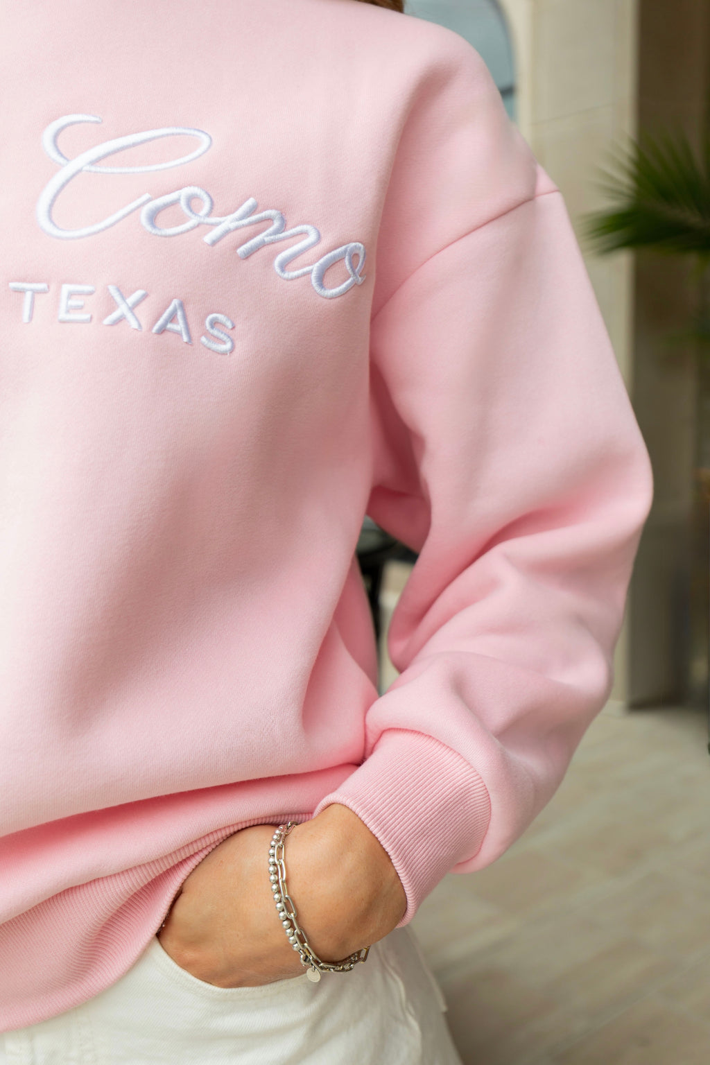 Lake Como Mock Neck Sweatshirt - Pink
