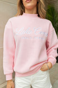 Lake Como Mock Neck Sweatshirt - Pink